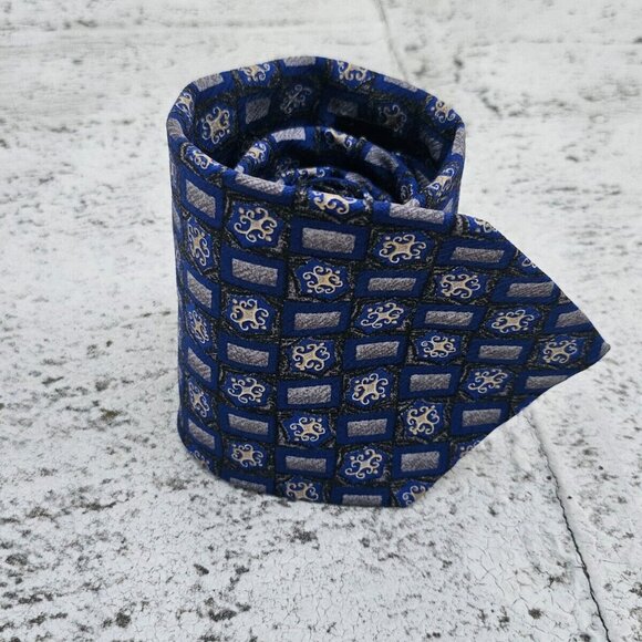 Geoffrey Beene Men Tie Multi Color Necktie100% Silk Classic Tie Made in USA - Picture 6 of 10